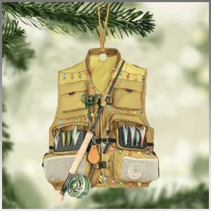 Fishing Vest With Christmas Light Ornament For Fishing Lovers 9