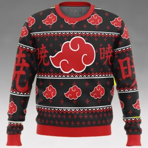 Akatsuki Naruto Ugly Christmas Sweater, Akatsuki Christmas Sweater