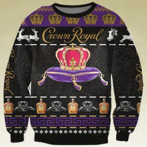 Crown Royal Knitting Pattern 3d Print Crown Royal Ugly Sweater rem