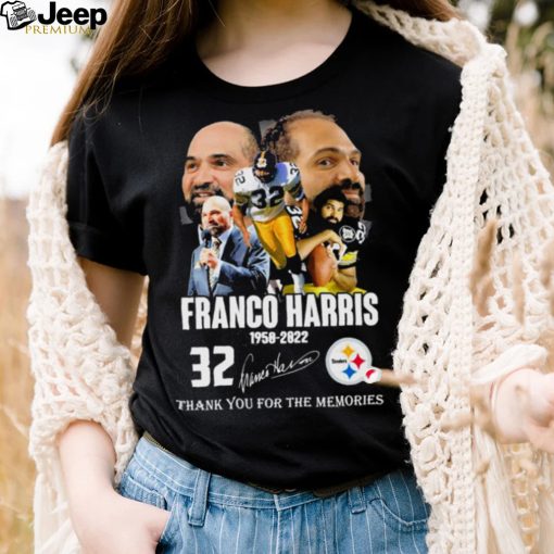 Franco Harris 1950 2022 Thank You For The Memories Signatures Shirt