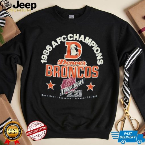 1986 AFC Champions Denver Broncos T Shirt