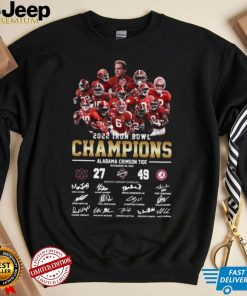 2022 Iron bowl Champions Alabama Crimson Tide Score signatures shirt