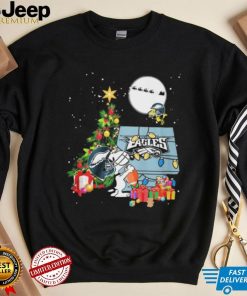 2022 Snoopy And Woodstock Philadelphia Eagles Home Merry Christmas Shirt