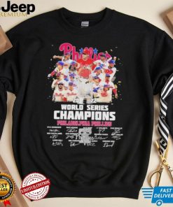 2022 World Series Champions Philadelphia Phillies Team Football Signatures Shirt