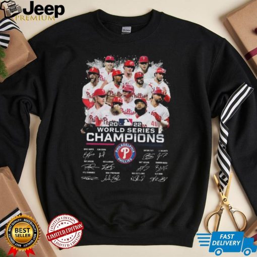 2022 World Series Champions Phillies Team Signatures Shirt