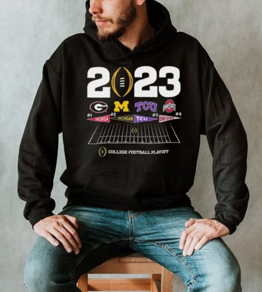 2023 College Football Playoff 4 Team Announcement Shirt