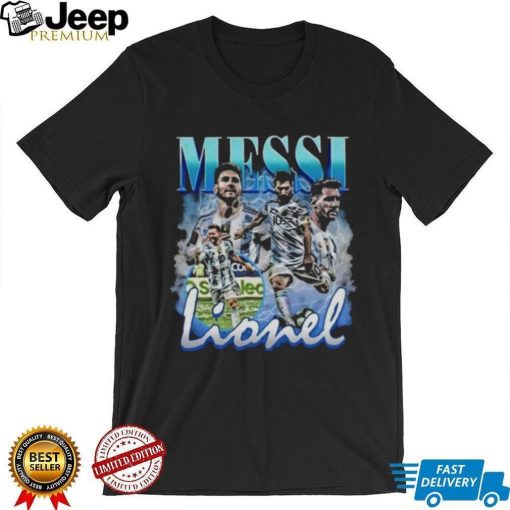 Lionel Messi Vintage Bootleg Champions World Cup 2022 Football Shirt