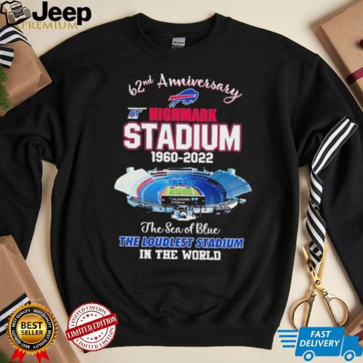 62nd Anniversary At Highmark Stadium 1960 2022 The Sea Of Blue Buffalo Bills Shirt