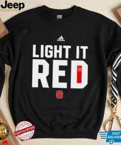 Adidas NC State Wolfpack Light it red logo shirt