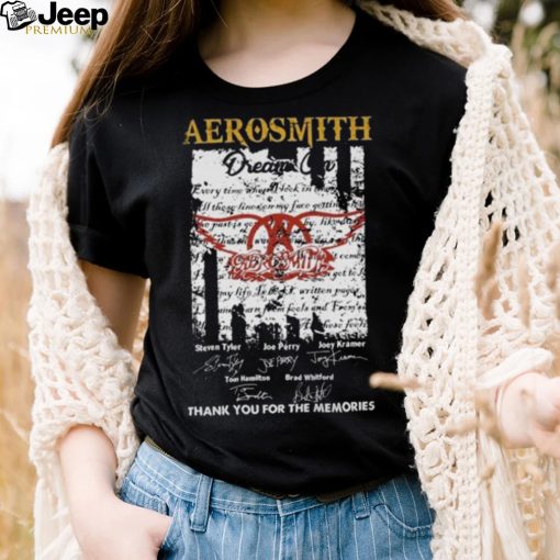 Aerosmith Dream On Signatures Thank You For The Memories Shirt