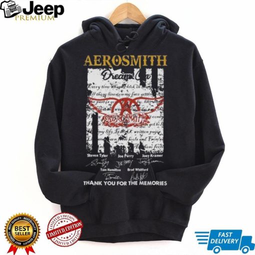 Aerosmith Dream On Signatures Thank You For The Memories Shirt
