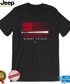 Albert Pujols Baseball Flag Graphic Apparel Albert Pujols T Shirt0