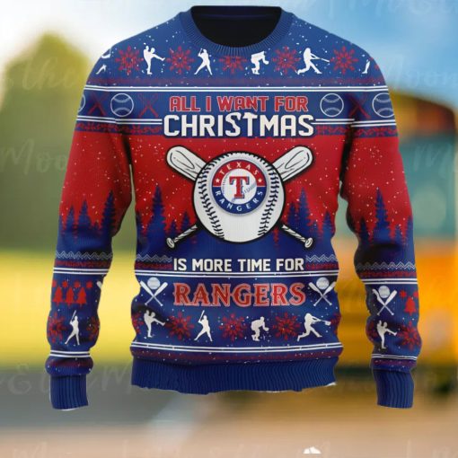 All I Want For Christmas Is More Time For Rangers Ugly Christmas Sweater