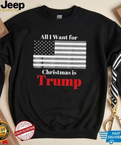 All I Want For Christmas Is Trump American Flag T Shirt