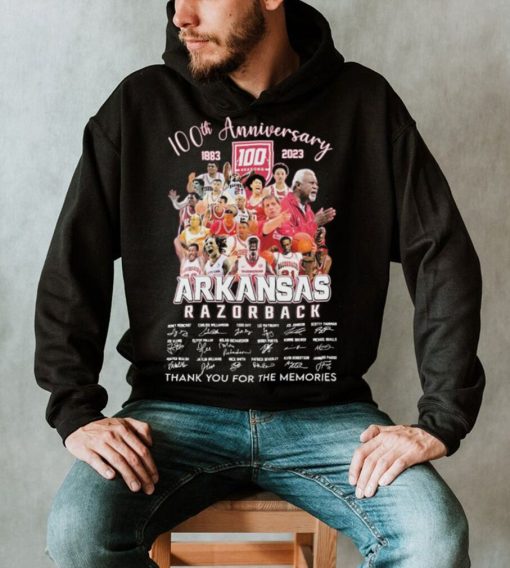 Arkansas Razorbacks 100th Anniversary 1883 2023 Thank You For The Memories Signatures Shirt