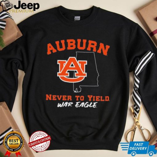 Auburn Tigers Never To Yield War Eagle Shirt