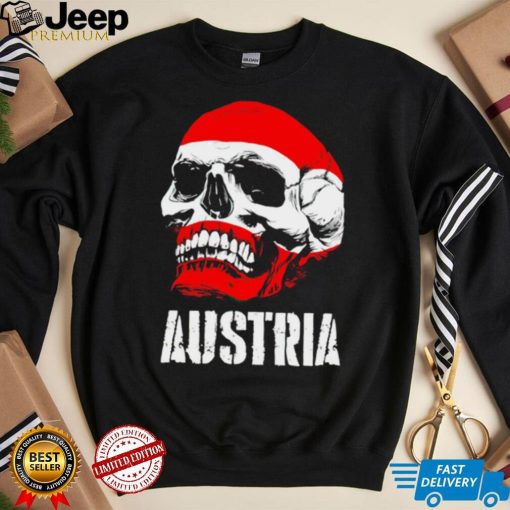 Austria flag skull Austrian Pride shirt