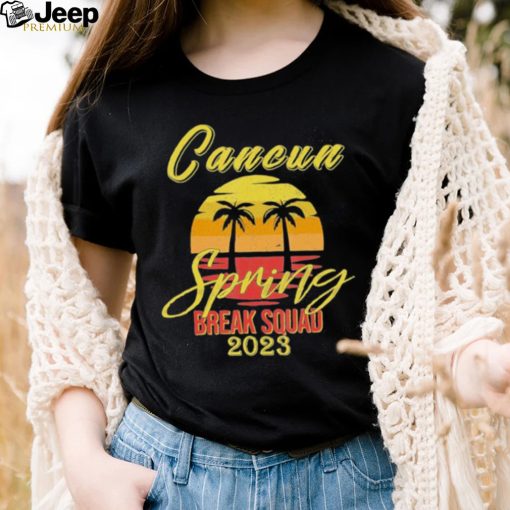 Awesome cancun Mexico Souvenir Spring 2023 Break Summer Vacation With Beach and Coconut tree shirt