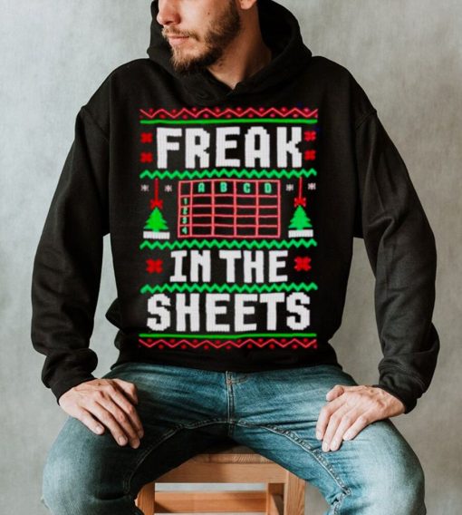 Awesome excel freak in the sheets ugly Christmas shirt