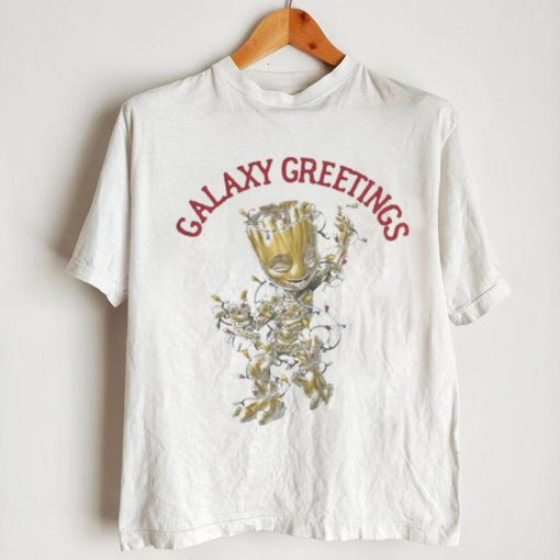 Baby Groot Galaxy Greetings Christmas Light Shirt