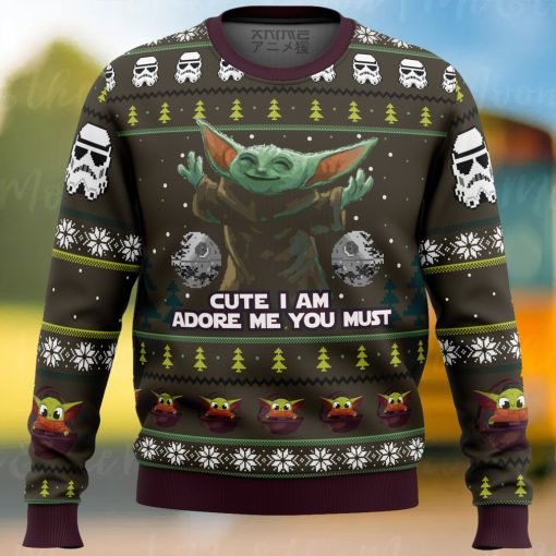 Baby Yoda Cute Mandalorion Star Wars Ugly Christmas Sweater