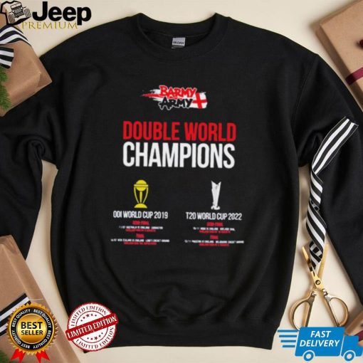 Barmy Army Double World Champions ODI World Cup 2019 And T20 World Cup 2022 Shirt