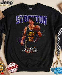 Basketball Signature John Stockton Legend Vintage Retro 80s shirt
