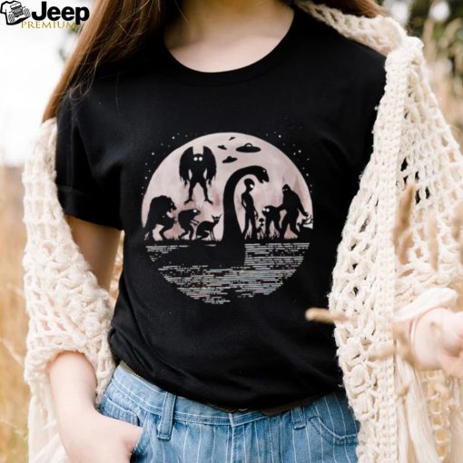 Bigfoot Loch Ness monster mothman and aliens shirt