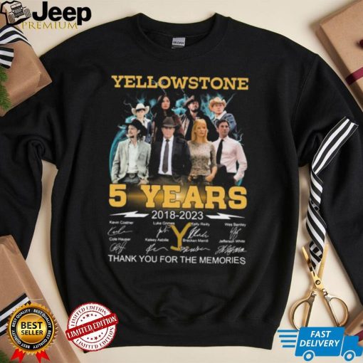 BjUACPyW yellowstone 5 years 2018 2023 thank you for the memories signatures shirt Shirt