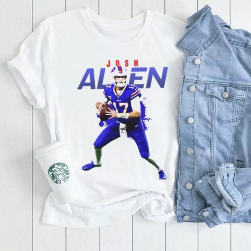 Blue And White Josh Allen T Shirt