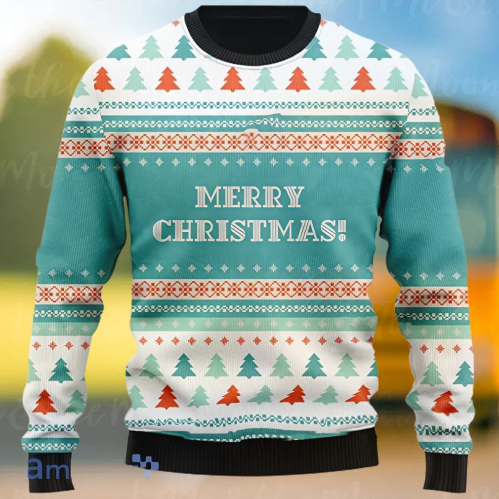 Blue Merry Christmas Style Xmas Sweater - teejeep