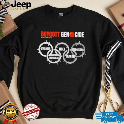 Boycott Genocide Olympics Beijing 2022 Uyghur Tibet Hong Kong Southern Mongolia Taiwan shirt