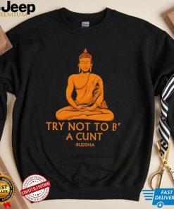 Buddha try not to be a cunt art shirt