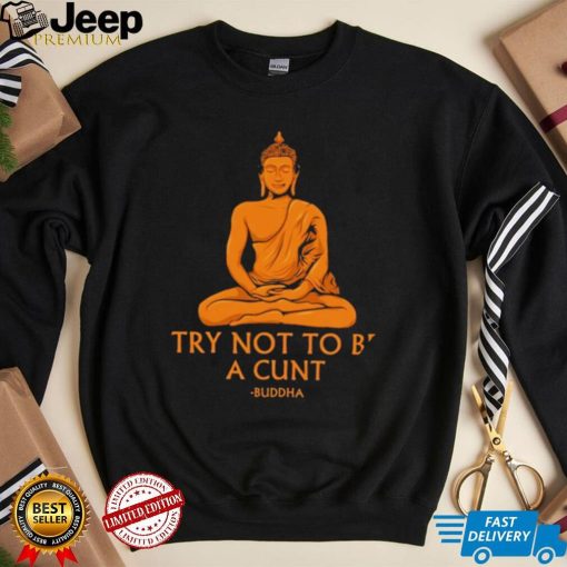 Buddha try not to be a cunt art shirt