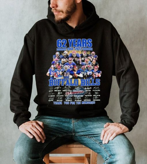 Buffalo Bills 62nd Anniversary 1960 2022 Signature Thank You For The Memories Shirt