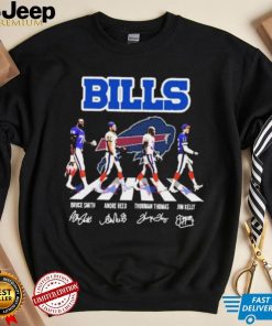 Buffalo Bills Abbey Road Bruce Smith Andre Reed Thurman Thomas And Jim Kelly Signatures Shirt