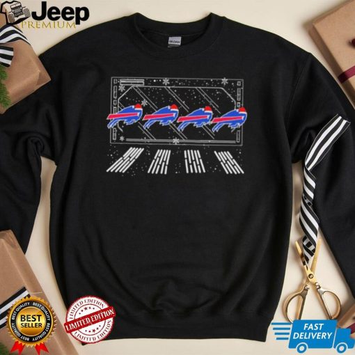 Buffalo Bills NFL Santa Hat Logo Star Wars Walking Road Christmas Shirt