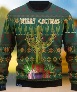 Cactus Ugly Christmas Sweater Merry Cactmas