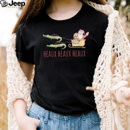 Cajun santa alligator heaux heaux heaux christmas xmas sweatshirt