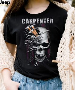 Carpenter skull with american flag shirt