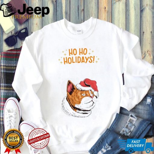 Cat Christmas Ho Ho Holidays art shirt