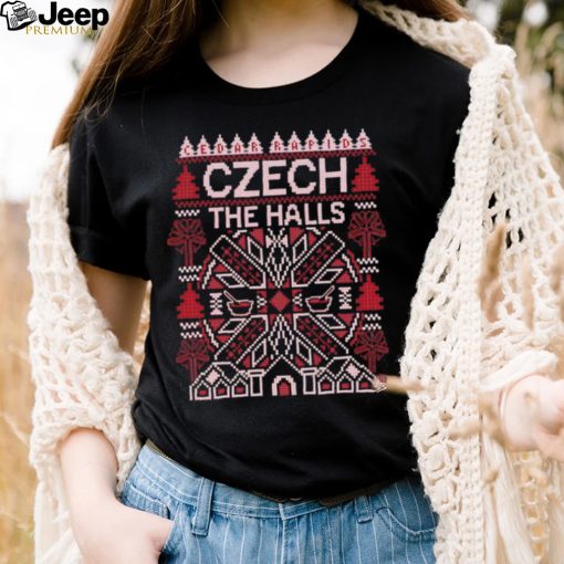 Cedar Rapids Czech the halls ugly Christmas shirt