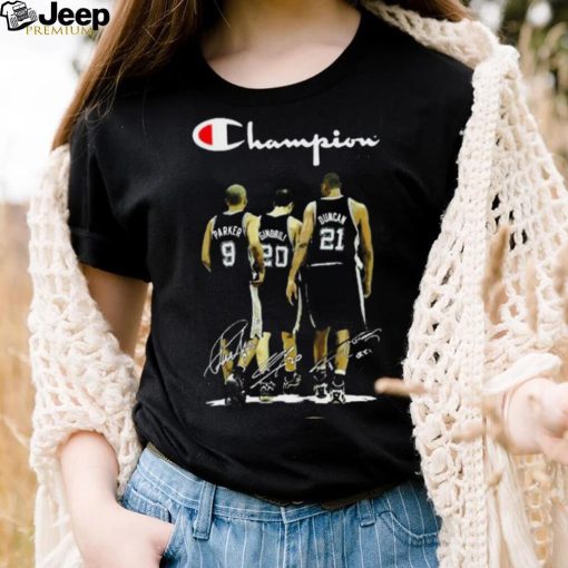 Champions Parker Ginobili Duncan Signature Shirt