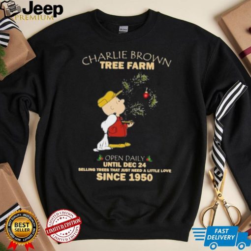 Charlie Brown Tree Farm Brown And Snoopy Since 1950 Shirt