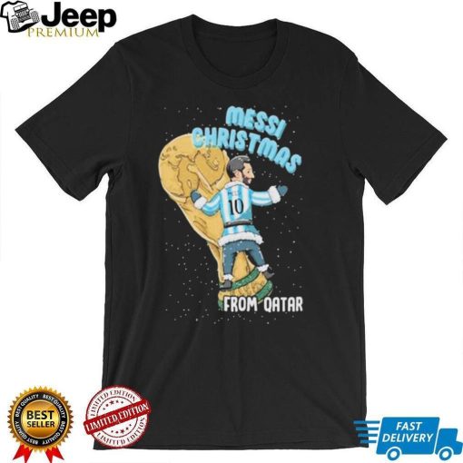 Chibi Messi Christmas From Qatar World Cup 2022 Argentina Shirt