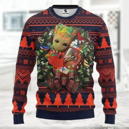 Chicago Bears Groot Hug Christmas For Fans Ugly Christmas Sweater  All Over Print Sweatshirt  Ugly Sweater  Christmas Sweaters  Hoodie  Sweater