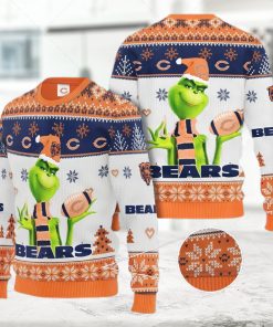 Chicago Bears Symbol Wearing Santa Claus Hat Ho Ho Ho Custom Personalized Ugly Christmas Sweater  Christmas Sweaters  Hoodie  Sweatshirt  Sweater