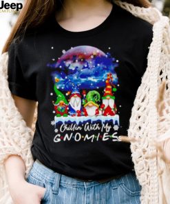 Chillin’ With My Gnomes Lights Moon Merry Christmas Shirt