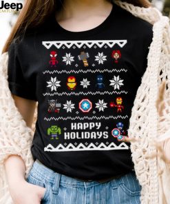 Christmas Happy Holidays Avengers Pixel shirt