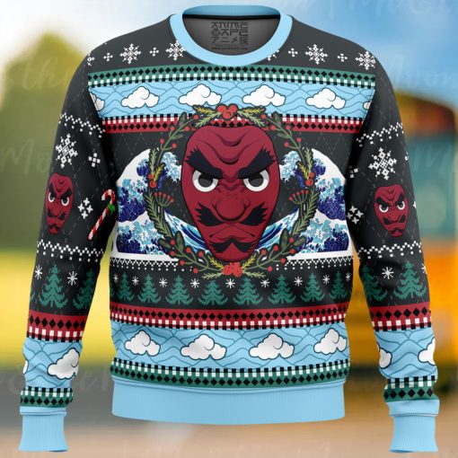 Christmas Sakonji Urokodaki Demon Slayer Ugly Christmas Sweater